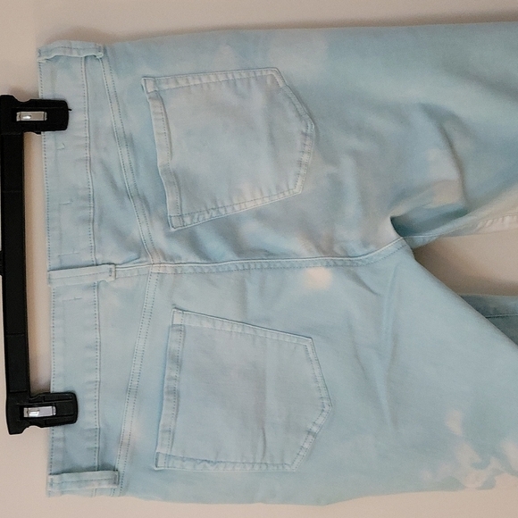 Nydj Bleached Cut-off Lift Tuck High Rise Denim Capri Pastel Jorts - Picture 6 of 12
